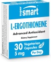 Supersmart L- Ergotioneine Supplement 5mg per Day (Advanced Antioksydant) 124; Non-GMO - 30 Kapsułki wegetariańskie