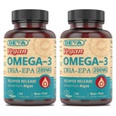 DEVA Vegan Omega-3 DHA- EPA, z Micro Algae, Opóźnione uwolnienie, 90 Kapsułek wegańskich (opakowanie po 2)