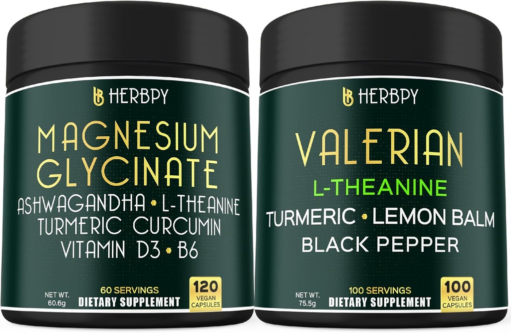 Paleta 6in1 Magnezu Glycinate Supplement & 5in1 Valerian Root Supplement