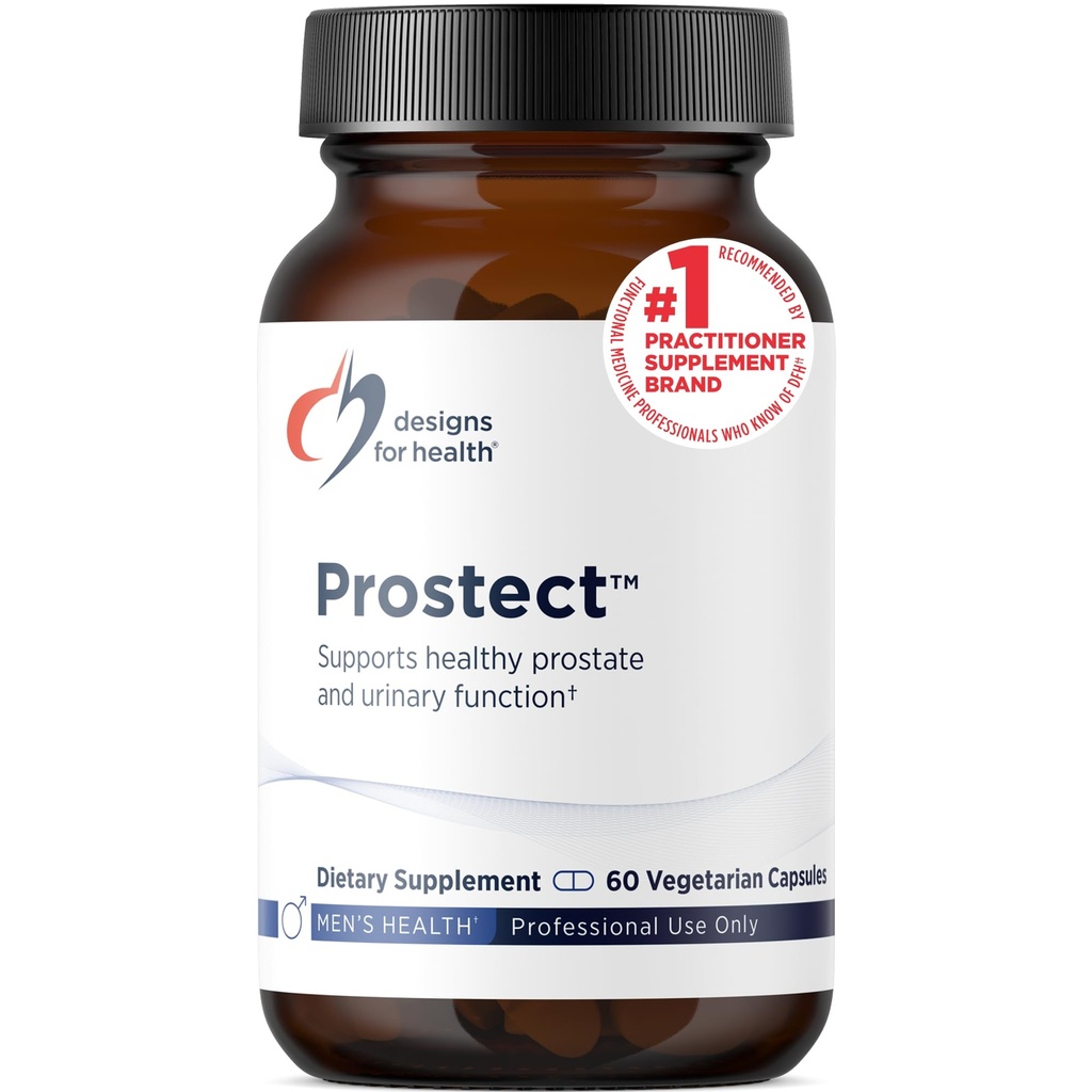 Designs for Health Prostect - Saw Palmetto-Free Prostate Supplements for Men - Funkcja moczu + Wsparcie prostaty - Żurawina, Pollen + ekstrakt Pomegranat - Suplement zdrowia mężczyzn (60 Kapsułki)