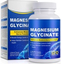 Magnezu Glicynian do snu, nastrojów, mózgu, Wysokiej Absorpcji 120 Suplement Capslues, Magnezu elementarnego z 100 mg wapnia - Wysoko Biodostępny - z witaminą D3 & K2