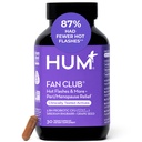 Fan Club HUM Menopauza suplement probiotyczny, Estrogen darmowe suplementy menopauzy dla kobiet, nie hormonalne, Wspomaga energię i gorące błyski, Grape Seed Extract & Syberyjski rabarbar, 30 Kapsułki wegańskie