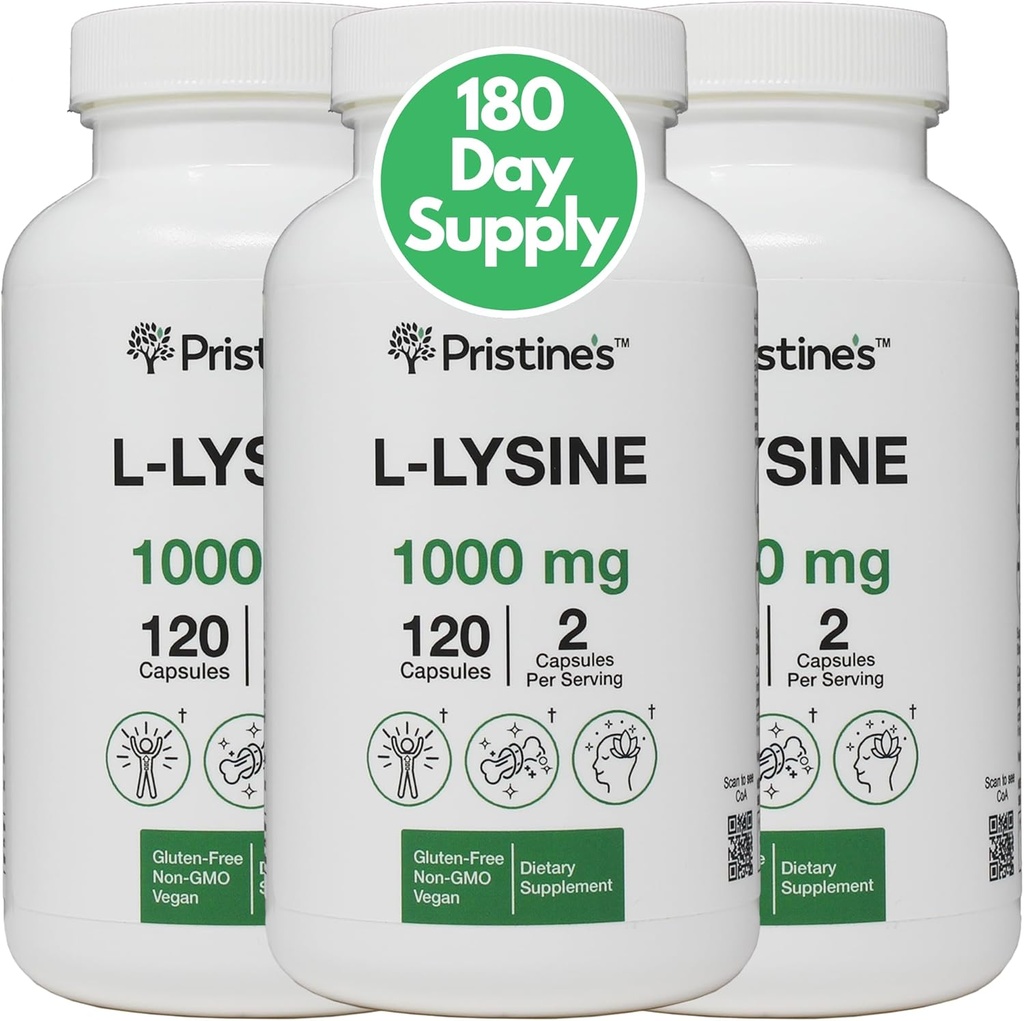 Lip & Gum Health Esential Amino Acid Immunity Supplement Capsules - 180 Day Supply Muscle & Tissue Support - Collagen Production - Vegan gluten Free Non GMO