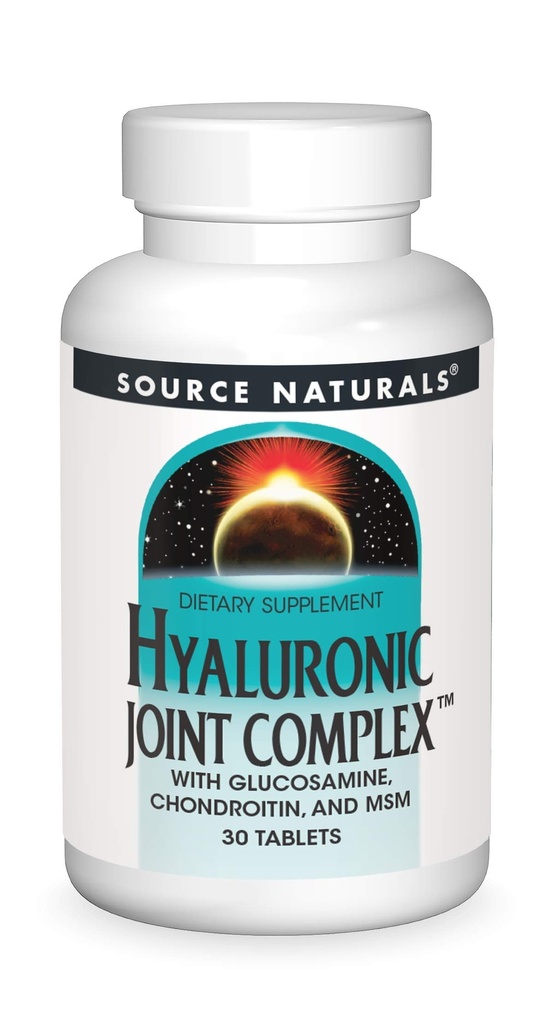 Źródło Naturals Hyaluronic Joint Complex with Glucozamine, Chondroitin & MSM - 30 Tablets