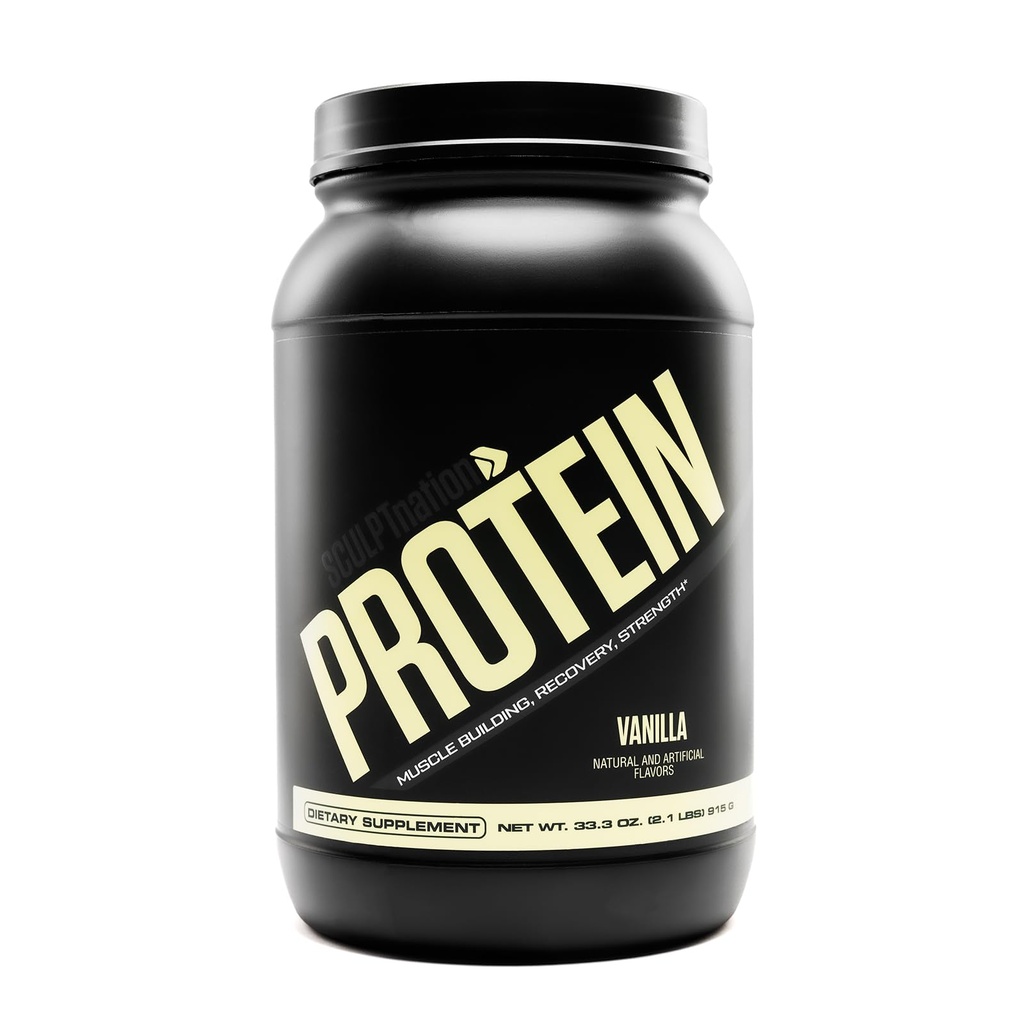 Sculpt Nation by V Shred Protein Powder (Vanilla) - Premium Serwatka Protein Powder Vanilla i BCAA do wspierania budowy mięśni i odzyskiwania - 30 Służenia
