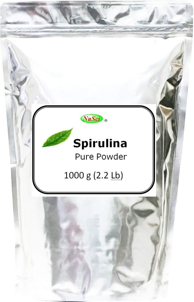 Organicznie rosnący proszek Spirulina 1000g (1,0Kg, 2,2 lb) luzem Czysty świeży GMO bez napromieniowanych