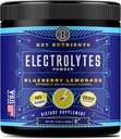 Numery KLUCZOWE Multiwitamina Electrolytes Proszek bez cukru - Świeże Blueberry Lemoniada Electrolyte Proszek - Endurance & Suplement energii - Napoje nawadniające - No Calories - 90 Sługi - Made in USA