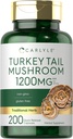Carlyle Turkey Tail Mushroom Kapsułki 124; 1200mg 124; 200 Hrabia 124; Non- GMO & Gluten Free Extract