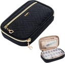 BAGSFY Pill Organizator Case 2 razy w ciągu dnia - Cotygodniowy organizator medycyny Travel Pill Box z usuwalnym 7 dniowy pojemnik na lek Case Catainer dla oleju rybnego, Witamina, Suplement