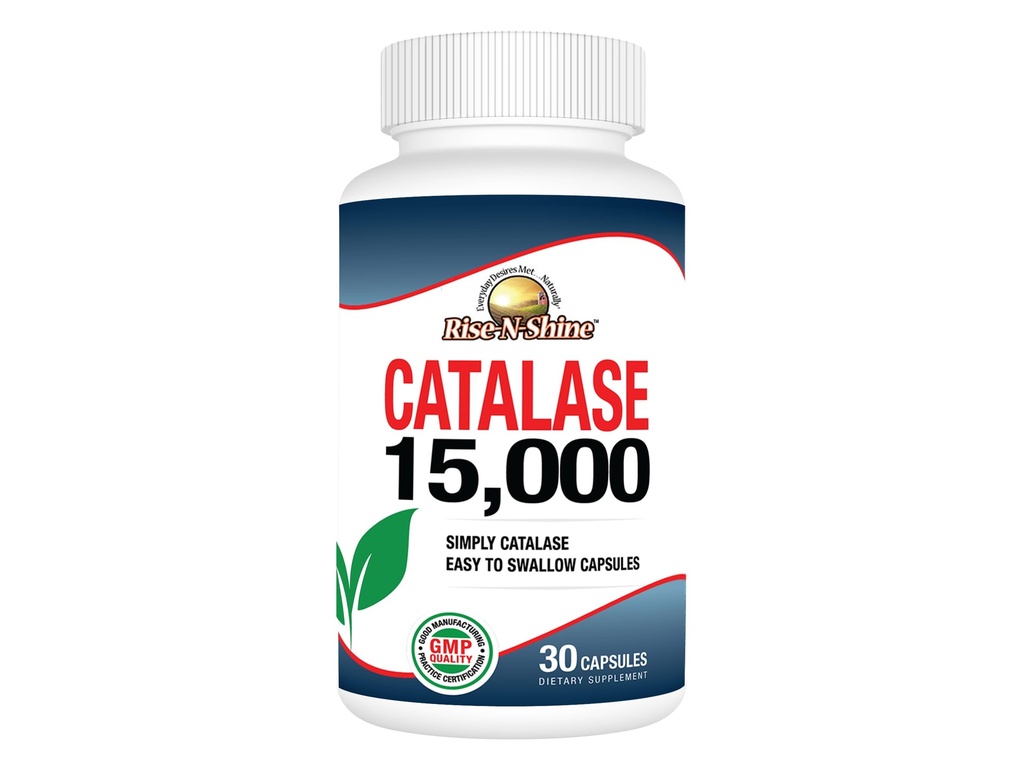 Rise- N- Shine Catalase Supplement 15.000 - Potężny Enzym przeciwutleniacz na Włosy Zdrowie Wsparcie - Suplementy do włosów dla Silnej Support Włosów - 30 Kapsułki