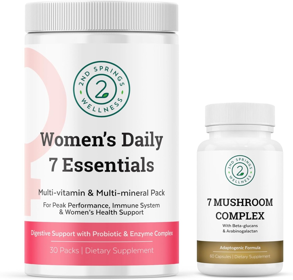 Witalność żeńska - 7 Mushroom Complex & Women 's Daily 7 Essentials for Complete Wellness