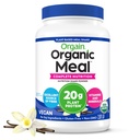 Orgain Organic Vegan Protein Meal Replacement Powder, Wanilia Fasola - 20 g Białko roślinne oparte, Gluten wolny, Mleko wolne, Laktoza wolna, Soy wolne, Nie dodano cukru, Dla Smoothies & Shakes - 2.03lb