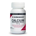 Kirkman - Wapnia Bisglicinate Chelate 200mg - 120 Kapsułek - Bez witaminy D3 - Pomaga utrzymać silne kości - Hipoalergiczne