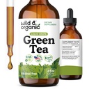 Wild & Organic Green Tea Extract Liquid Drops - Antyoksydant- bogaty Green Tea Supplement - 2- Month Supply - Vegan, Sugar & Alcohol- wolny Camellia Sinensis Tincture - 4 fl oz