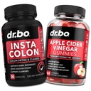 Colon Cleanser Detox & ACV Jabłko Cydr Gummies - 15 dni Colon Cleanse Pills Poop Flush & ACV Gummies Suplementy - Suplementy ruchu jelita do wsparcia żołądkowego Żużel