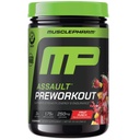 MusclePharm Assault Pre Workout Powder for Men & Women - Energy & Strength Boost Pre- Workout Suplementy z Beta Alanina, Kofeina, Kreatyna i Betaine Bezwodny - 30 Służenia, Fruit Punch Flavor