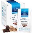 Equilife Daily Nutritional Support, All- in- One Multivitamin Meal Replacement, Pure Chocolate Flavor, Białko roślin 15G, Wspiera ogólne Wellness Włączając energię, trawienie, & Skóra, 14 Pakiety