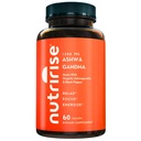 NutriRise Organic Ashwagandha Kapsułki korzeniowe z czarny pieprz, 1300mg, Natural Stress & Mood, Tyroid & Immune Supplement, Clarity, Focus & Energy, Gluten Free, 60 Count