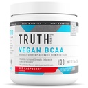 Prawda Żywienie Wegan BCAA Powder - 2: 1: 1 Stosunek Naturalny BCAAs Amino Kwasy Proszek dla energii, Muscle Building, Post Workout Recovery Drink for Muscle Recovery (Czerwona Malina, 30 Servings)