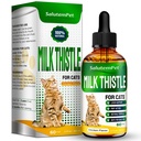 Сat Kidney Support | Milk Thistle for Cats | Herbal Supplement for Kittens & Adult Ones | Solution for All Breeds | Care for Liver | Сhicken Flavor | 2 Oz