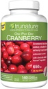 Trunature Cranberry 650 mg, 140 Kapsułki wegetariańskie (2 opakowania)
