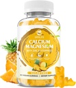 Gumie cynku wapnia z witaminą D3, Gummie wapnia bez cukru dla kobiet, Gummeje magnezu o dużej mocy dla kości i mięśni i zdrowia immunologicznego, Flavor ananasowy - 60