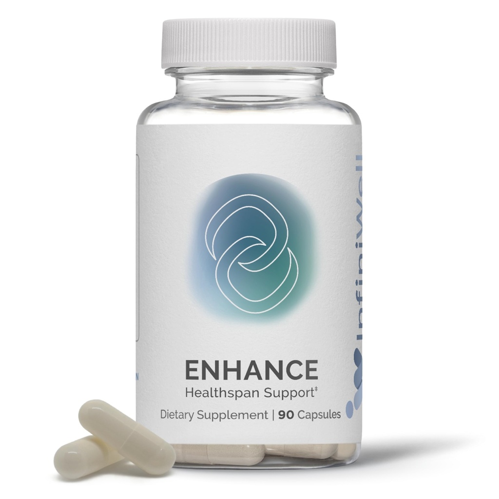 InfiniWell Enhance - Zdrowe Starzenie, Longevity Supplement with Trimethylglycine (TMG) - Zachęcanie do odnowy komórek i Mitochondrialnego Zdrowia - Pomoc Promowanie zdrowia i starzenia się epigenetycznego (90 Kapsułki)
