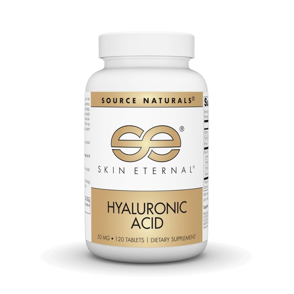 Źródło Naturals Skóra Wieczny kwas hialuronowy, 50mg - 120 tabletek