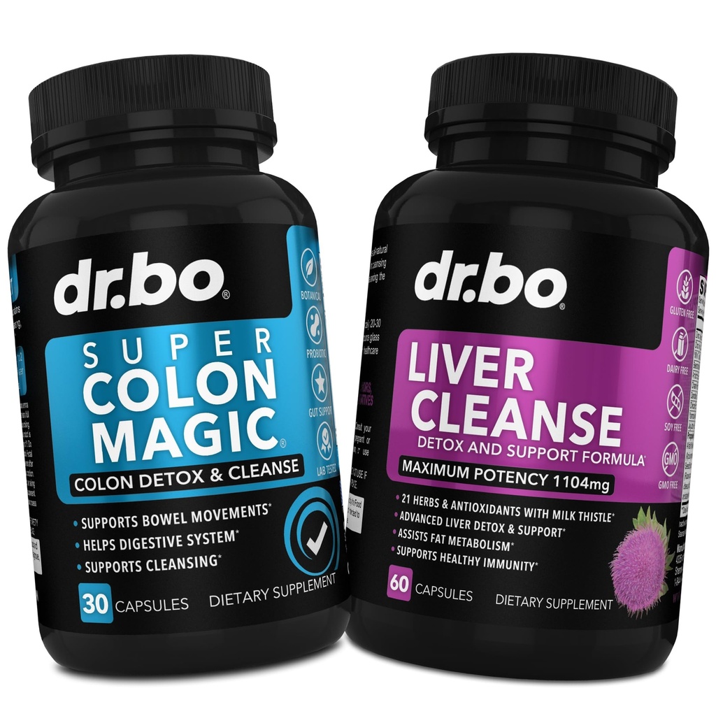 Colon Cleanser Detox & Liver Cleanse - 15 dni Colon Cleanse Pigułki Probiotyczne & Wątroba Detox Suplement Supplement Milk Thistle Dandelion - Suplementy ruchu jelita do jelit Żołądek Bloating Gut