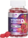 Witamina D3 Gummies 5000 j.m. (125 μg) - Potrójne Siła kości i wsparcia immunologicznego, Witamina D Gummy Suplement diety, Nature 's Berry D Suplement witaminy, Malina Flavored, Non-GMO - 60 Gummies