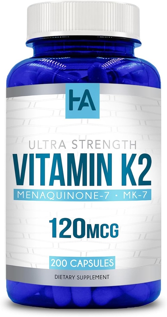 Witamina K2 MK7 Suplement DEVE 124; Wysoka Absorpcja K2 Suplement witaminy z aktywnym MK7 Menachinon Form dla wspólnego serca i immunologicznego wsparcia 124; Wegan Non-GMO Soy Free Made in cGMP Labs (200 Veggie kapsułki)