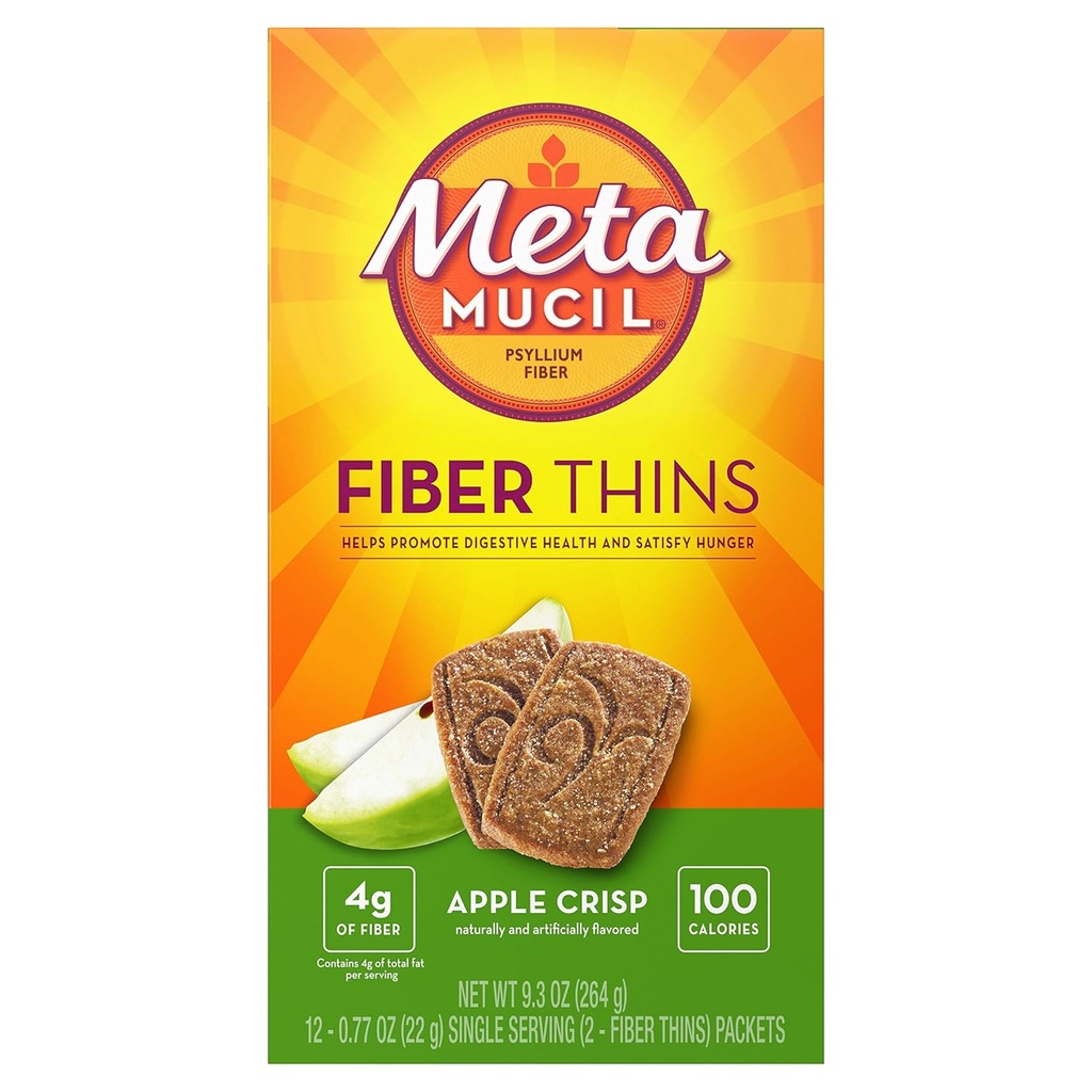 Metamucil Fiber Wafers Jabłko Crisp 24 Każdy (Opakowanie po 5)