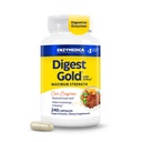 Enzymedica Digest Gold + ATPro, Formuła enzymu o maksymalnej mocy, Zapobiega Bloating i Gaz, 14 Kluczowe enzymy Włączając Amylase, Protaine, Lipase i Lactase, 240 Kapsułki