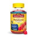 Nature Made Melatonin 5 mg Dorośli Melatonina Gumiaki, 100% Beznarkotykowa pomoc na sen, 70 Gumiaki, Dodatkowa Siła Przyroda Melatonina