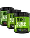Jacked Factory NITROSURGE PreWorkout Supplement - Endless Energy, Instant Siła Zyski, Clear Focus, Intensywne pompy 124; Cherry Limeade, Blue Malina, Arctic White (90 Służenia)