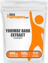 BulkSupplements.com Yohimbe Extract Powder - Yohimbe Bark Extract - Herbal Supplement, Gluten Free, 450mg per Serving, 500g (1.1 lbs) (Opakowanie po 1)
