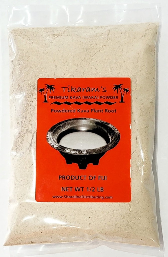Tikaram 's Kava Kava - Premium Fidżi Waka (Nobel Lateral Root Kava Powder) 1 / 2 Funt (8oz) - Fidżi Market Hurtownia, 8oz (1 / 2 Funt)
