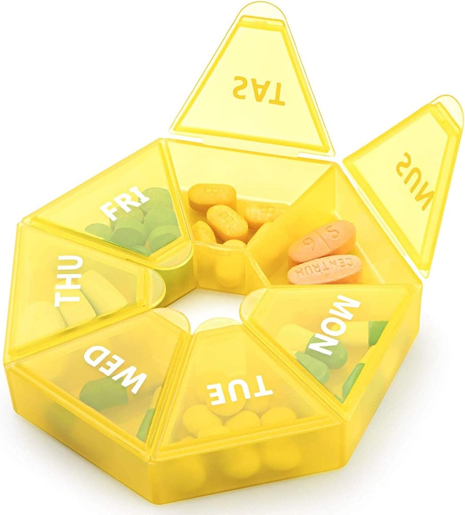 Tygodnik Pill Organizator Duży 7 dzień Pill Box Organizator Codzienne leczenie Case for Witamina Fish Oil Pills Suplementy Artretitis Przyjazny