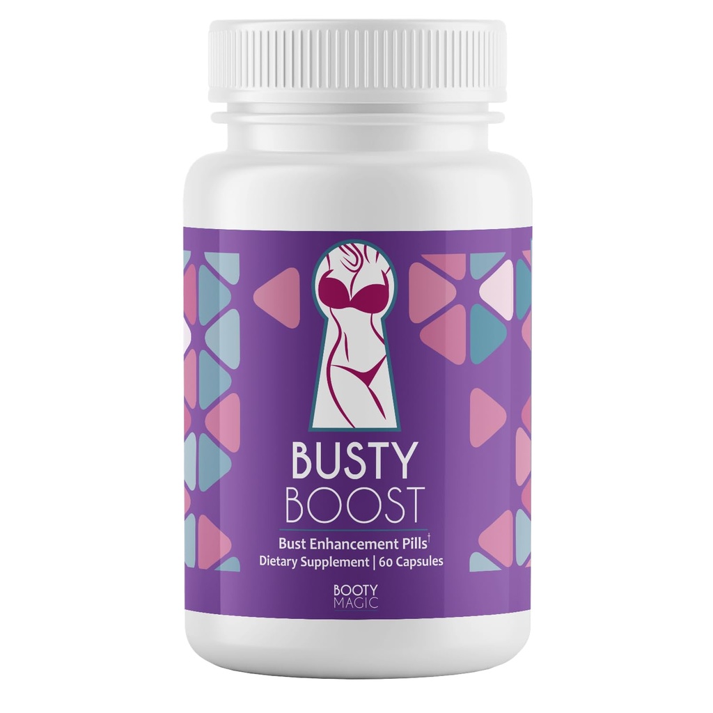 Busty Boost Breast Enhancement Pills - Enhancement & Rozszerzenie Pigułki dla większych cycków & wzrost. Naturalny kozieradka, Saw Palmetto & Maca Formuła. Fuller, Piersi firmowe w 1-2 Miesiące - Made in USA