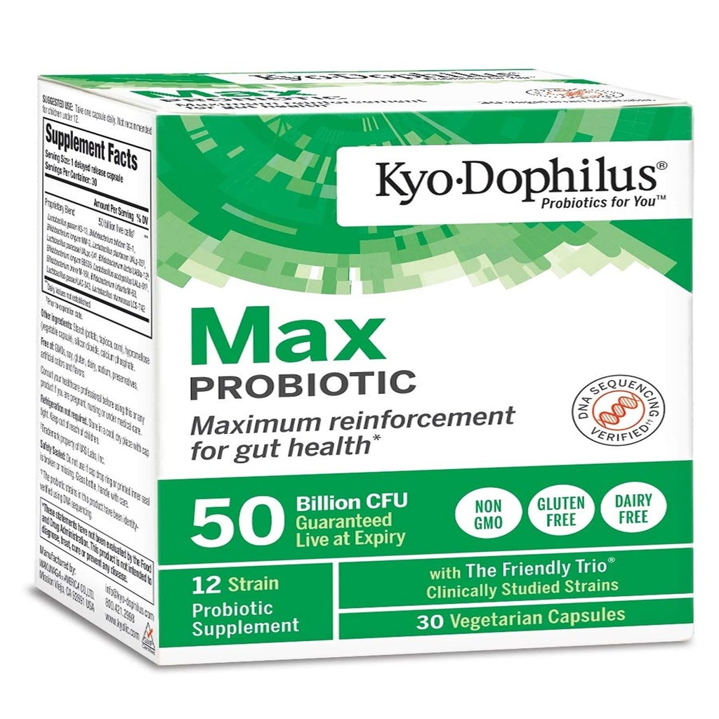 Kyo- Dophilus Max Probiotyka, 30 Kapsułki wegetariańskie
