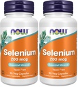 Teraz suplementy, Selen (L-Selenometionina) 200 µg, Essential Mineral *, 90 kapsułki Veg (Opakowanie 2)
