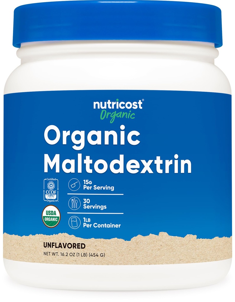 Nutricost Organic Maltodekstryna Proszek 1lb - Gluten Free, Non-GMO
