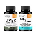 Sandhu 's Liver Renew Cleanse Detox Support & 15 Day Gut Cleanse Supplement Supplement for Women & Men