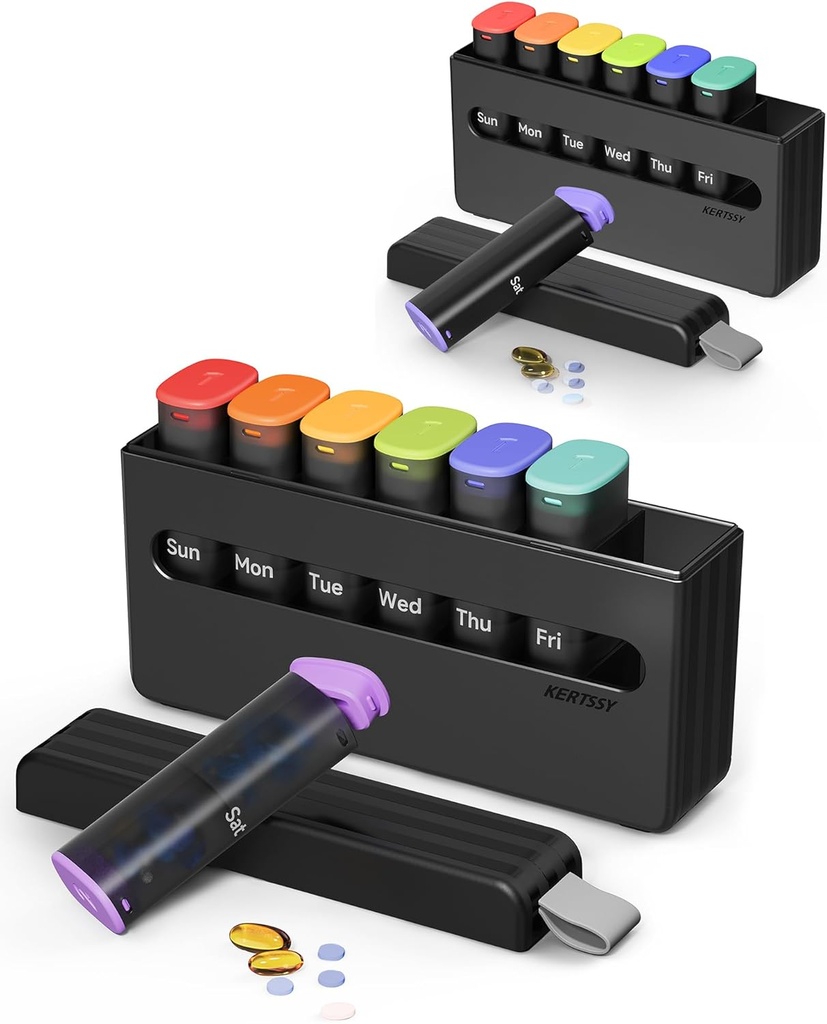 Cotygodniowy Pill Organizator 2 razy dziennie - Am Pm Pill Box 7 dzień, Duży dwukrotnie pill przypadku medycyny dziennej, Witaminy, Oleje rybne, Suplementy Przenośny Tydzień Pill Holder Pojemnik.