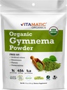 Vitamatic Certified USDA Organic Gymnema Leaf Powder - 1 funt (16 uncji) - Natural Herbal Support for Total Health