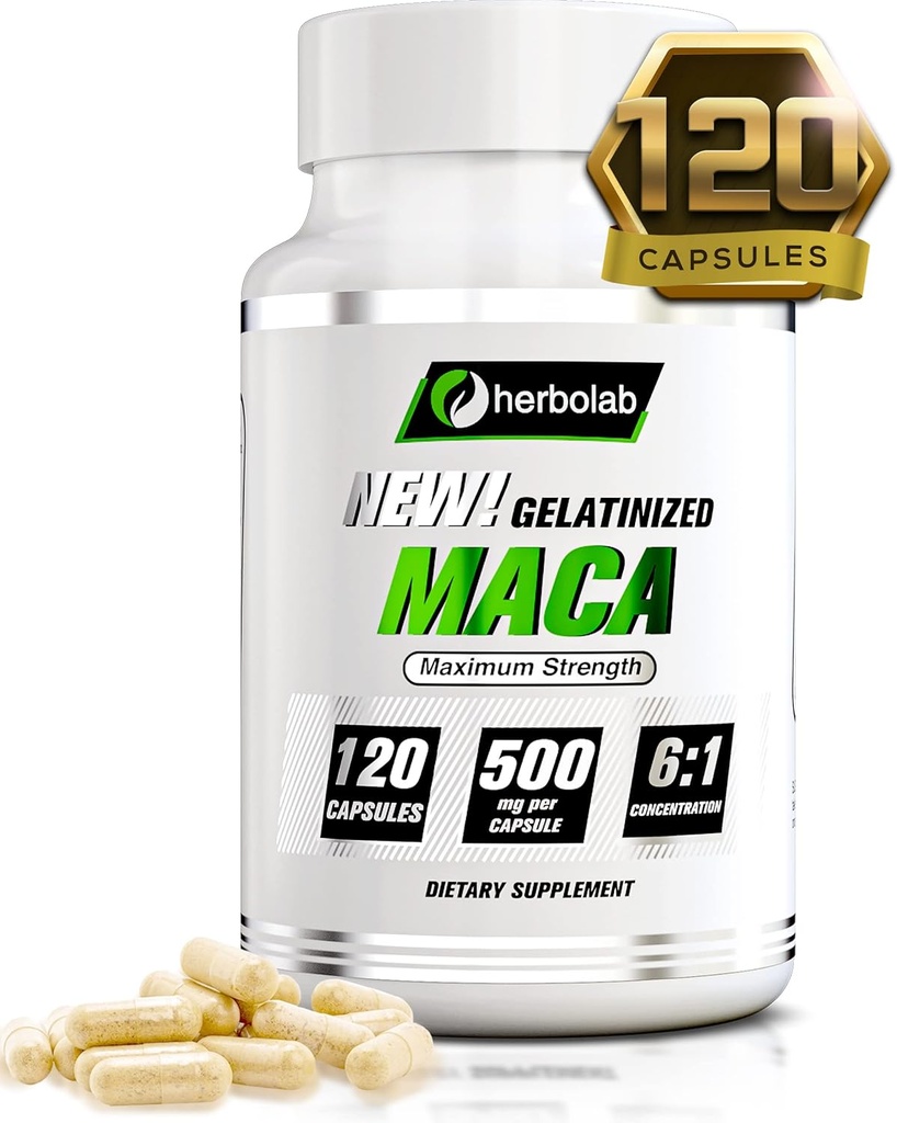 Peruwiański Maca Root Powder Kapsułki dla mężczyzn i kobiet z organicznym czarnym Maca, Red Maca, Żółty Maca Root Extract Kapsułki, Żelatynizowane 2000 mg na dzień, Lepidium Meyenii, Peruwiański Ginseng, Vegan Pills