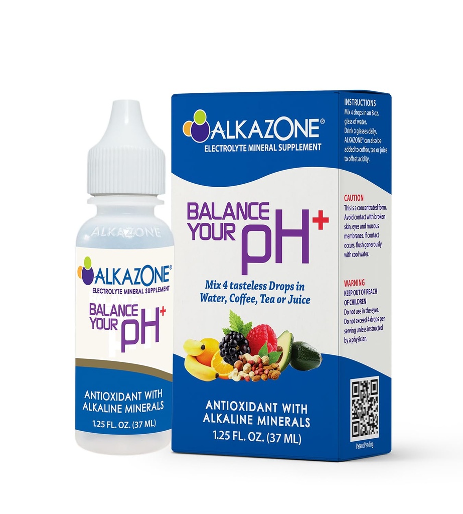 Alkazon Równowaga pH Plus przeciwutleniacze Alkaline Mineral Drops Ulepszyć swoją nawodnienie z każdej kropli!