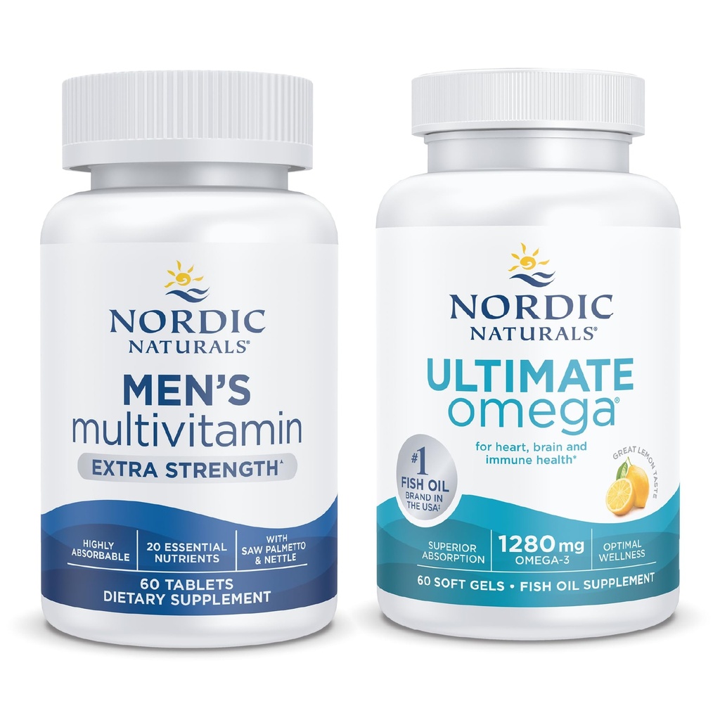 Nordic Naturals Starter Pack - męska Multivitamin Dodatkowa siła, Ultimate Omega