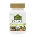 Nature Plus Source of Life Garden Witamina D3 & K2- 60 Kapsułki wegetariańskie - Promotes Bone Support, Immune Function, Cardioviral Health & Mood Balance - Wegan, Gluten Free - 60 Sługi