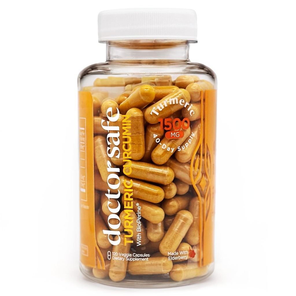Kurkumina kurkumina z ekstraktem Black Pepper 1500mg - Wysoka absorpcja Ultra Potężny suplement Turmerowy z 95% Kurkuminoidy i BioPerine - Nie GMO Kurkumina Kapsułki do wspólnego wsparcia - 120 Kapsułki